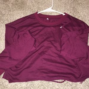 Long sleeve cropped shirt